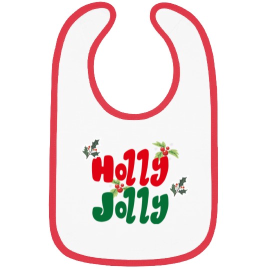 holly jolly Christmas Bibs