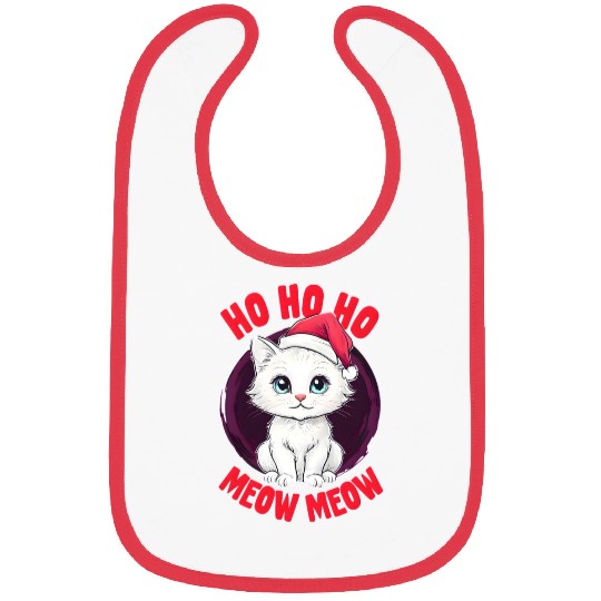 Ho Ho Ho, Meow Meow: Cute Christmas Cat Bibs