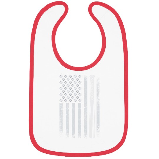 Baseball vintage American flag baseball fan Bibs