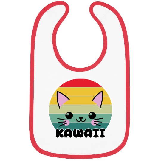 Kawaii Cat Face, Cat Lovers Bibs