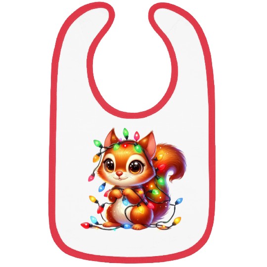 FUNNY CHRISTMAS SQUIRREL Bibs
