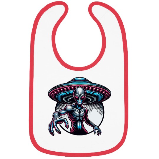 Grey Alien Bibs