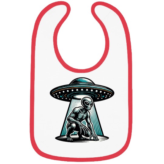 Grey alien UFO Bibs