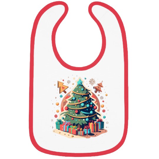 Christmas Tree Serenity Holiday Tranquility Bibs