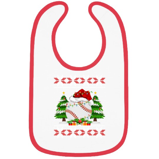 Baseball Christmas Bibs