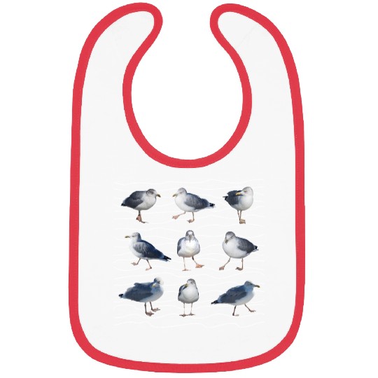seagull sea ocean sailing coast Bibs