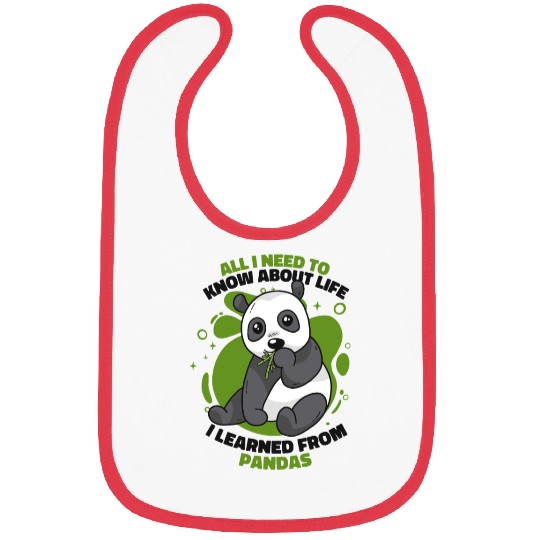 I Learned From Pandas Panda Bear Friend Giant Bibs