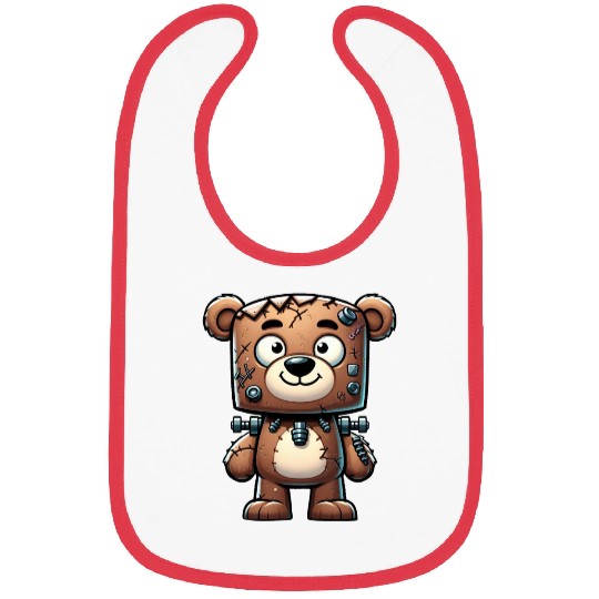 Funny Halloween Zombie Bear Monster Cartoon Bibs