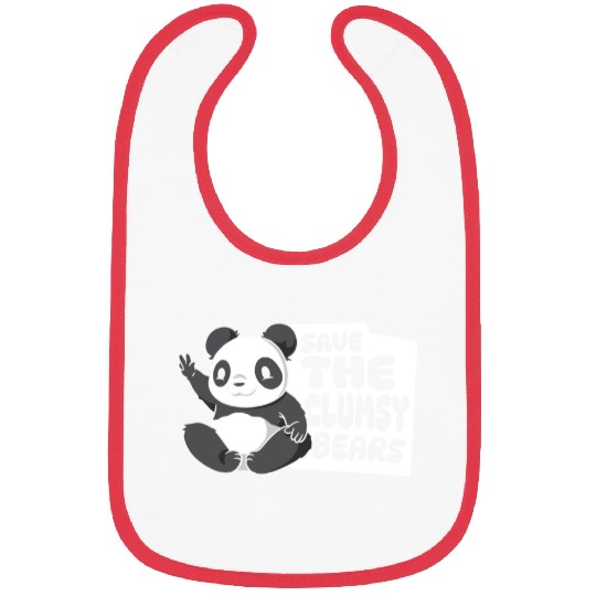 Save The Clumsy Bears Panda Bear Friend Lover Bibs