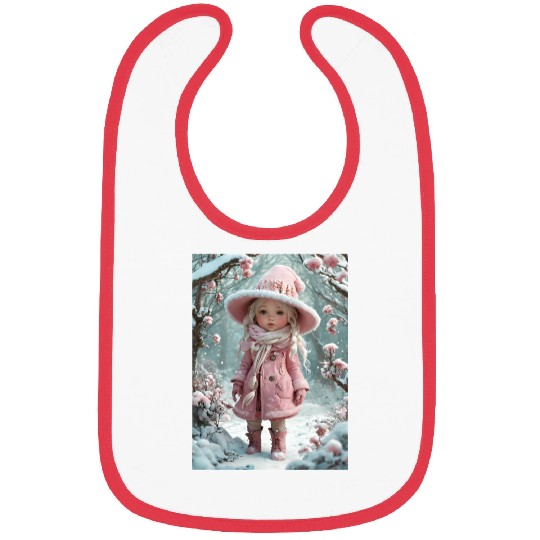 Full body of a realistic sweetness baby chibi girl Bibs