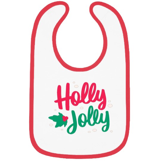 Christmas Holly Jolly Bibs