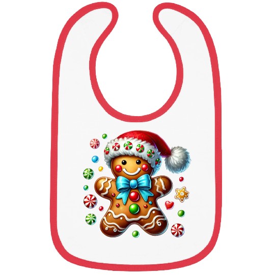 Gingerbread Christmas, Merry Christmas Bibs