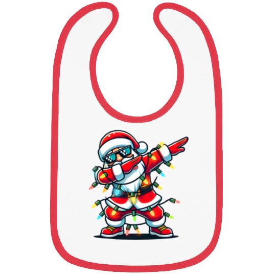 Dabbing Santa Christmas Bibs