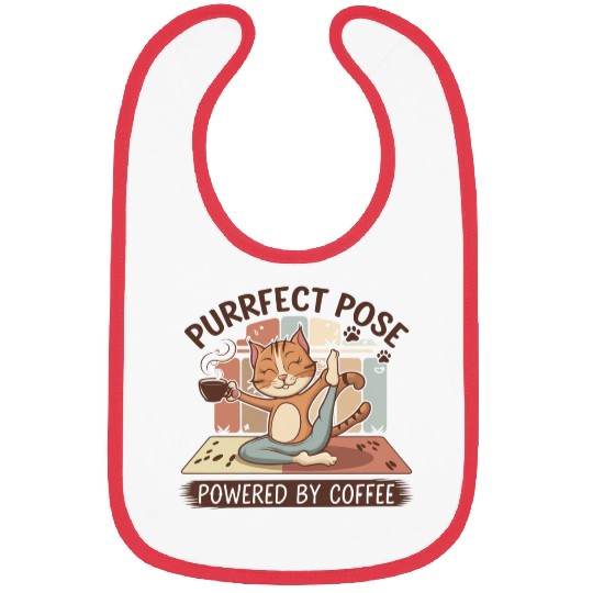 yoga pose powered by coffee Bibs