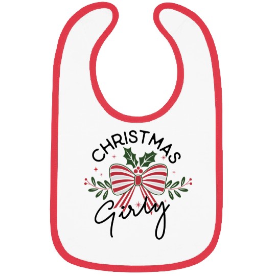 Christmas girly Bibs