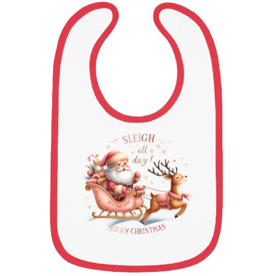 Sleigh All Day, Merry Christmas Bibs