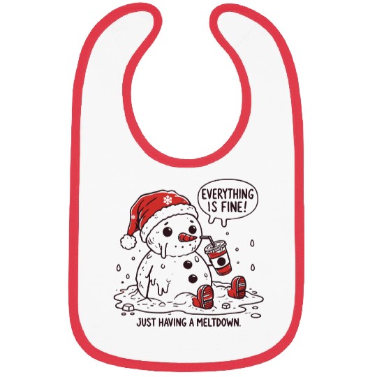 I m Having A Meltdown Funny Snowman Bibs