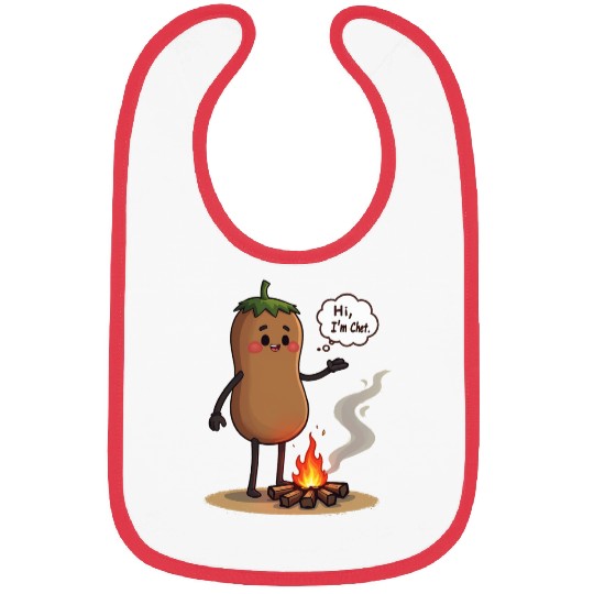 Chestnuts Roasting Christmas Cartoon Bibs