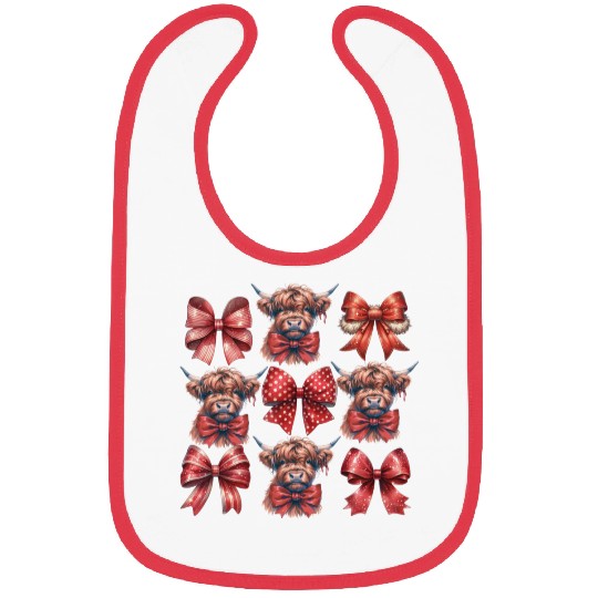Christmas Bow, Merry Christmas Bibs