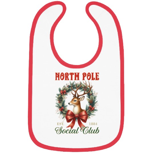 North Pole Soociial Clubb Bibs