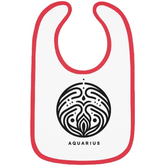Zodiac Aquarius Bibs