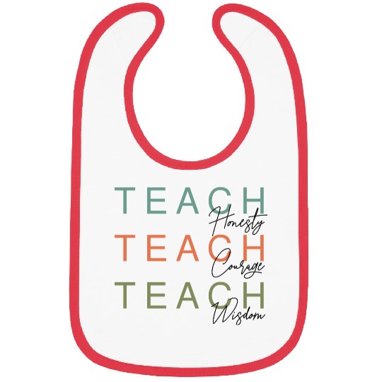new teacher gift Compassion Kindness Confidence Bibs