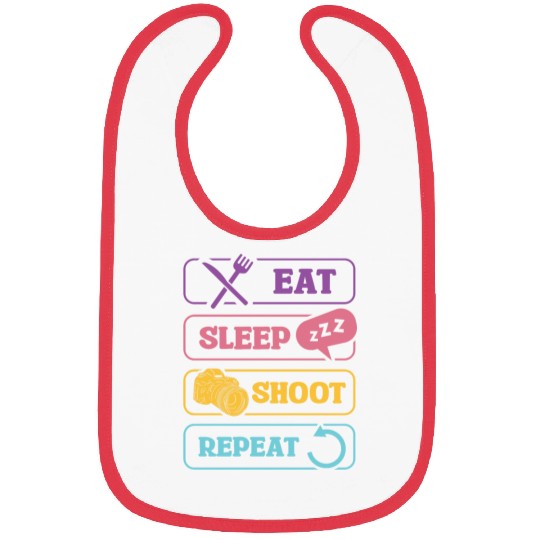 Eat Sleep Shoot Repeat Photography Enthusiast Bibs