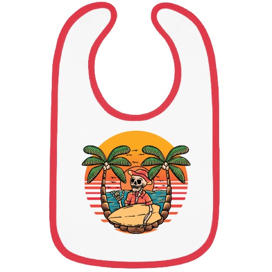 Bibs with a skeleton print