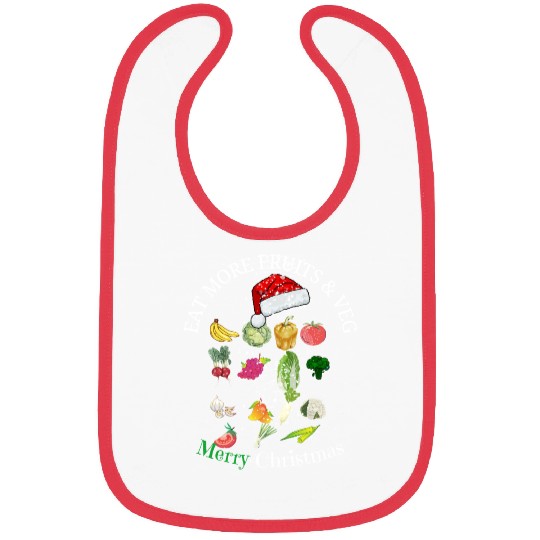 EAT MORE FRUITS & VEG, MERRY CHRISTMAS Bibs