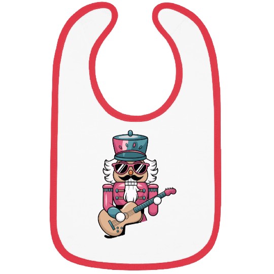 Nutcracker Playing Guitar Bibs