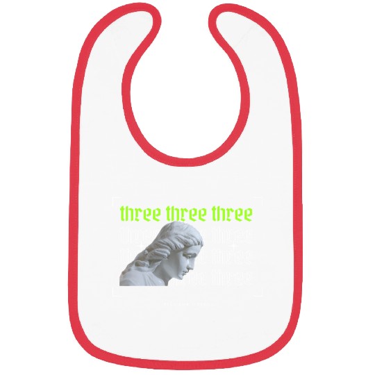 Three Three Three Angel Numbers Bibs