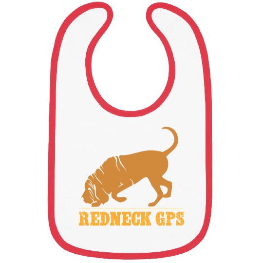 Redneck GPS | Funny Bloodhound | NickerStickers® Bibs