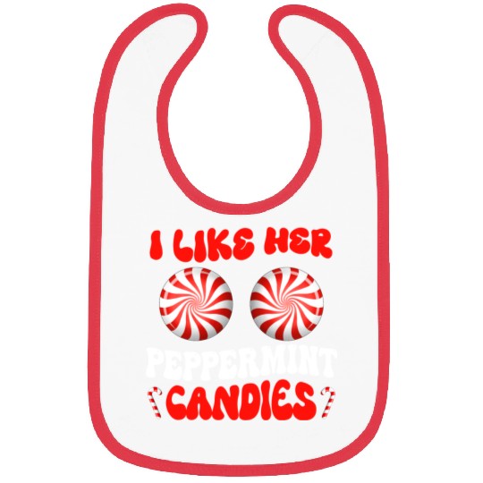 I Like Her Peppermint Candies Couples Christmas Bibs
