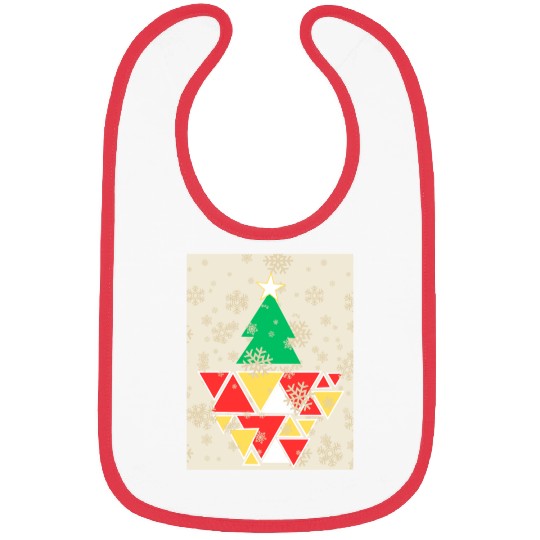Geometric Christmas Tree Bibs