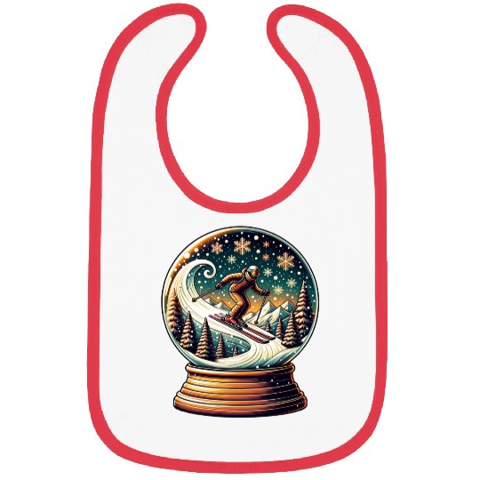 Snow Globe Skiing Adventure Fantasy Bibs