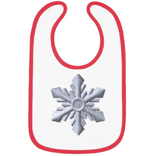 Snowflake embroidered Bibs