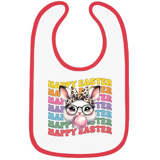 Happy Easter Bunny, Easter Day Bibs