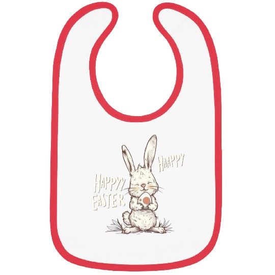 Happy Easter Bunny, Easter Day Bibs