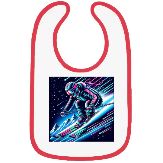 Neon Night Skiing Adventure Design Bibs