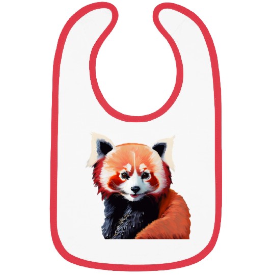 Happy red panda Bibs