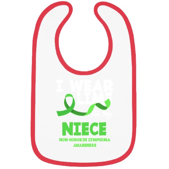 Non-Hodgkin Lymphoma Awareness Wear Lime Niece Bibs
