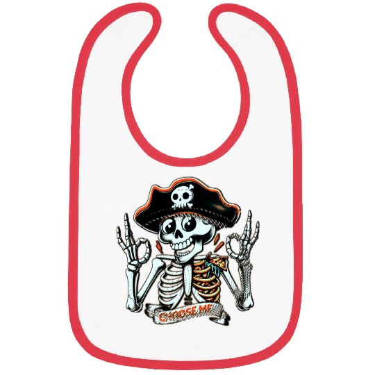 pirate skeleton, choose me Bibs