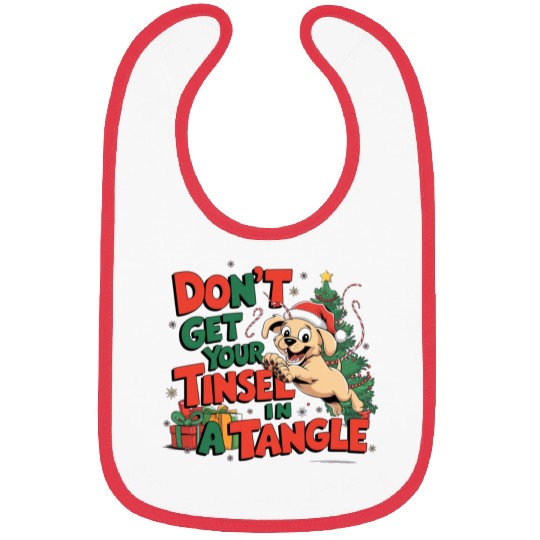 Puppy Tinsel in a Tangle Bibs