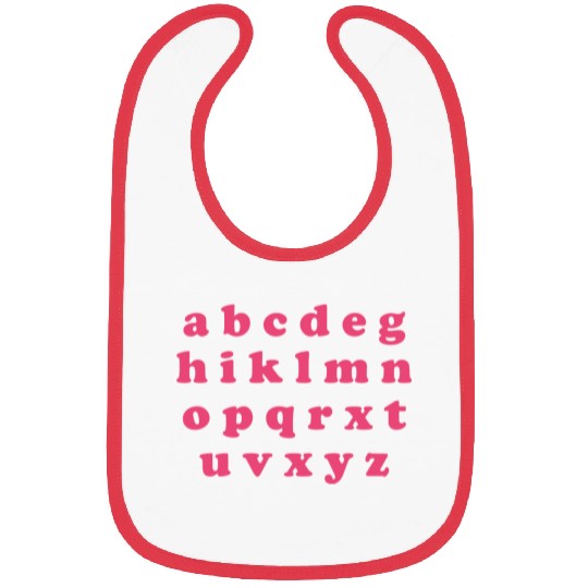 Alphabet Valentine Sublimation Bibs