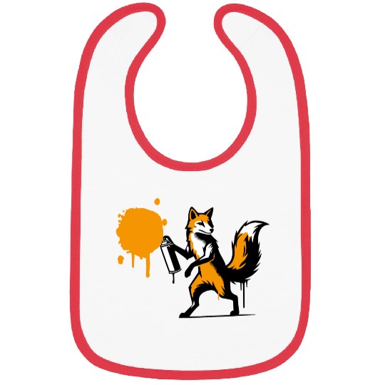 Graffiti Fox in Creative Stencil Style Bibs