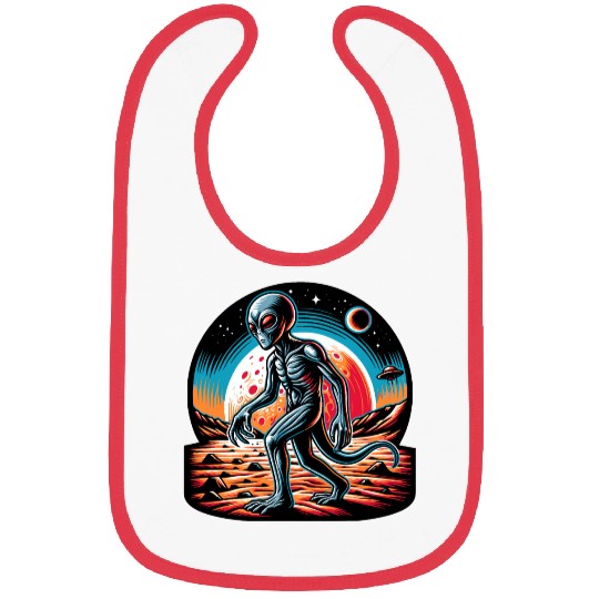 Alien on Mars Bibs