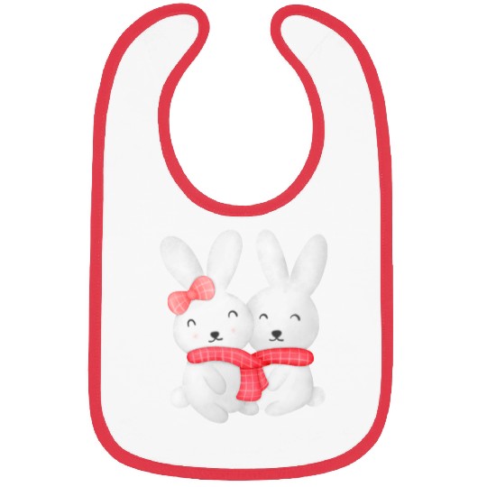 Valentine Rabbit Bibs