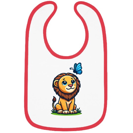 lion and butterfly Bibs
