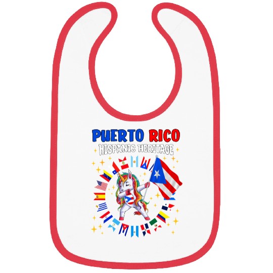 Hispanic Heritage Month Puerto Rico Kids Bibs