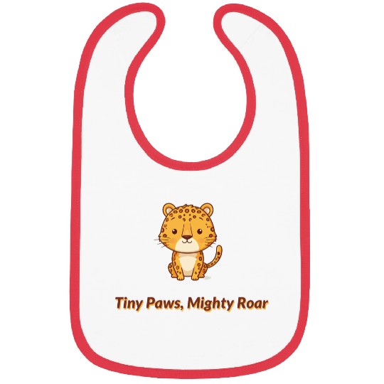 Tiny Paws Mighty Roar Jaguar Bibs